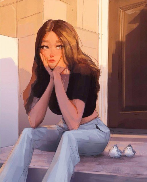 cartoon dp for girls