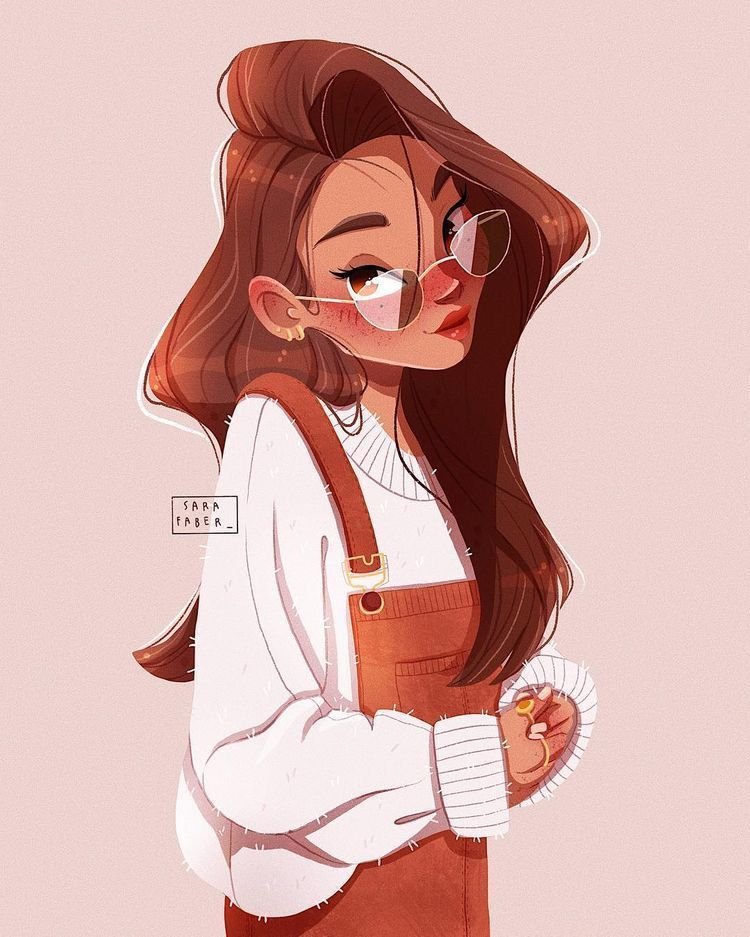 cartoon dp for girls