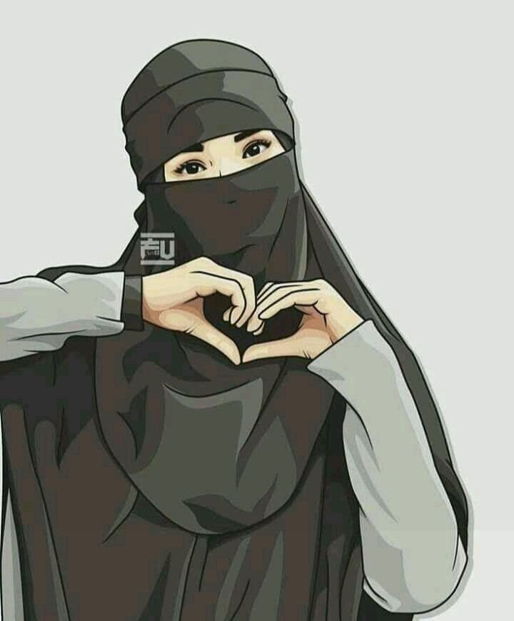 20+ Muslim Girls Cartoon DP Profile Photos for Girls DP for Girls